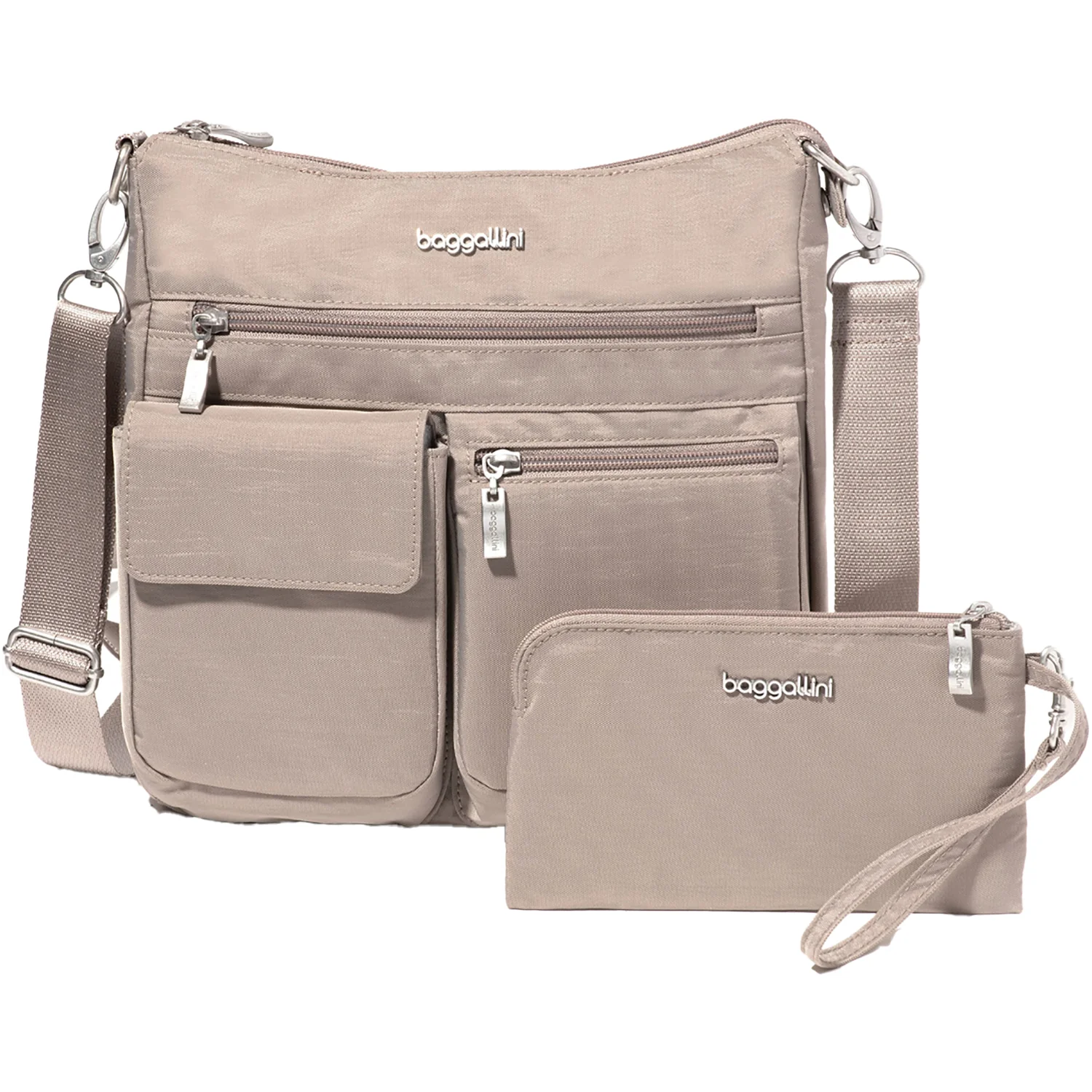 Baggallini Modern Everywhere Slim Crossbody Nylon Moonrock