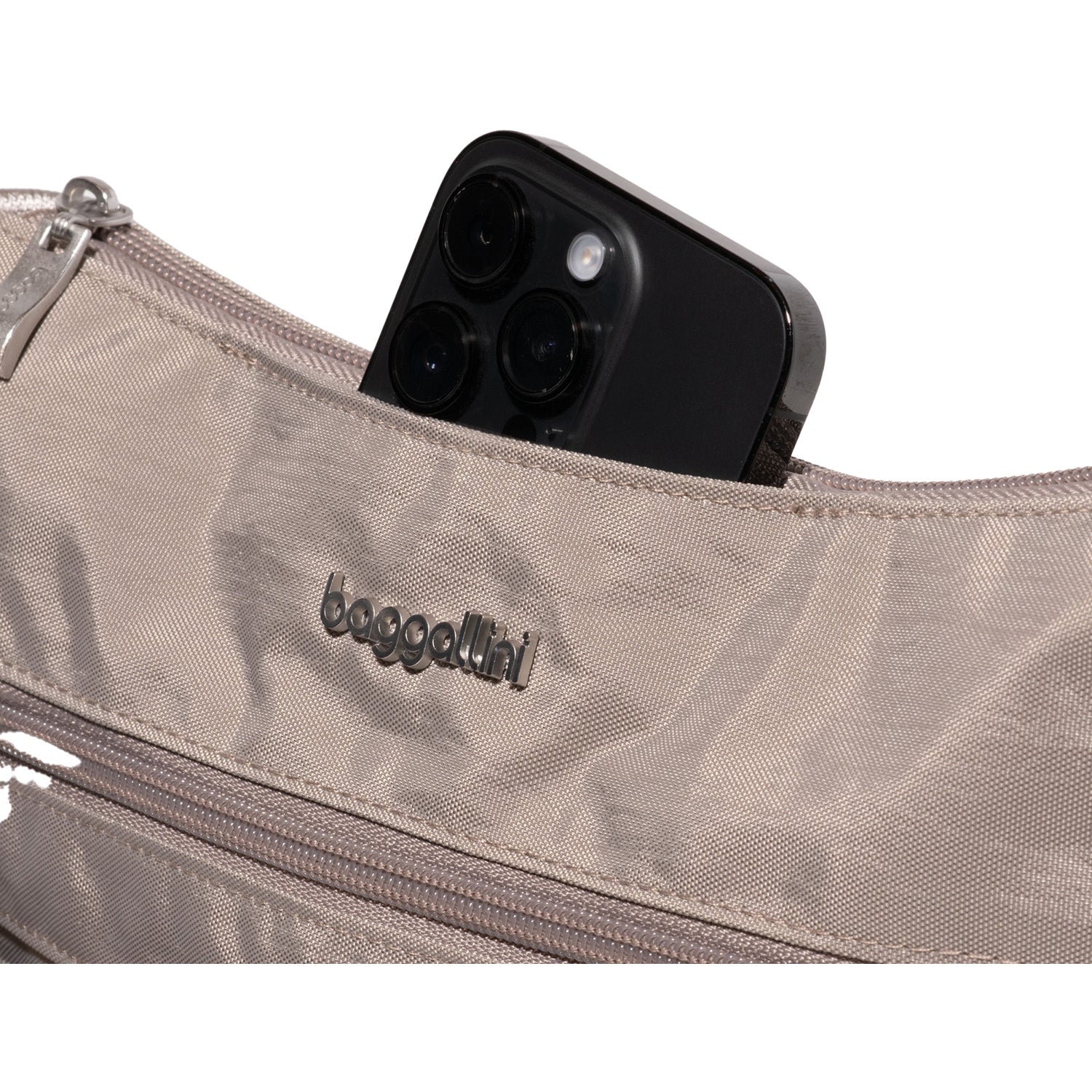 Baggallini Modern Everywhere Slim Crossbody Nylon Moonrock - Image 4