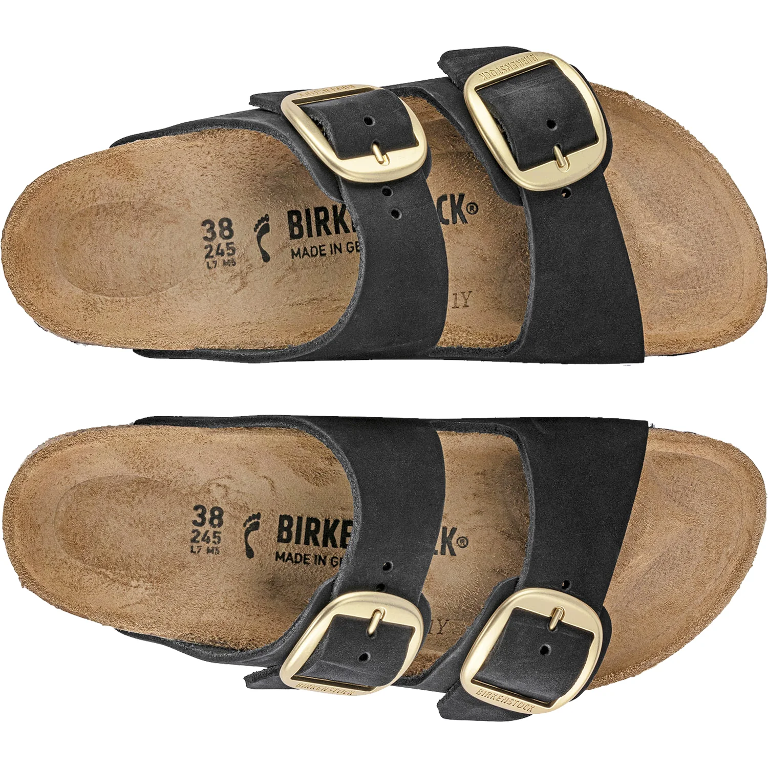 Birkenstock Arizona Big Buckle Women's Sandals Black Nubuck - Image 2