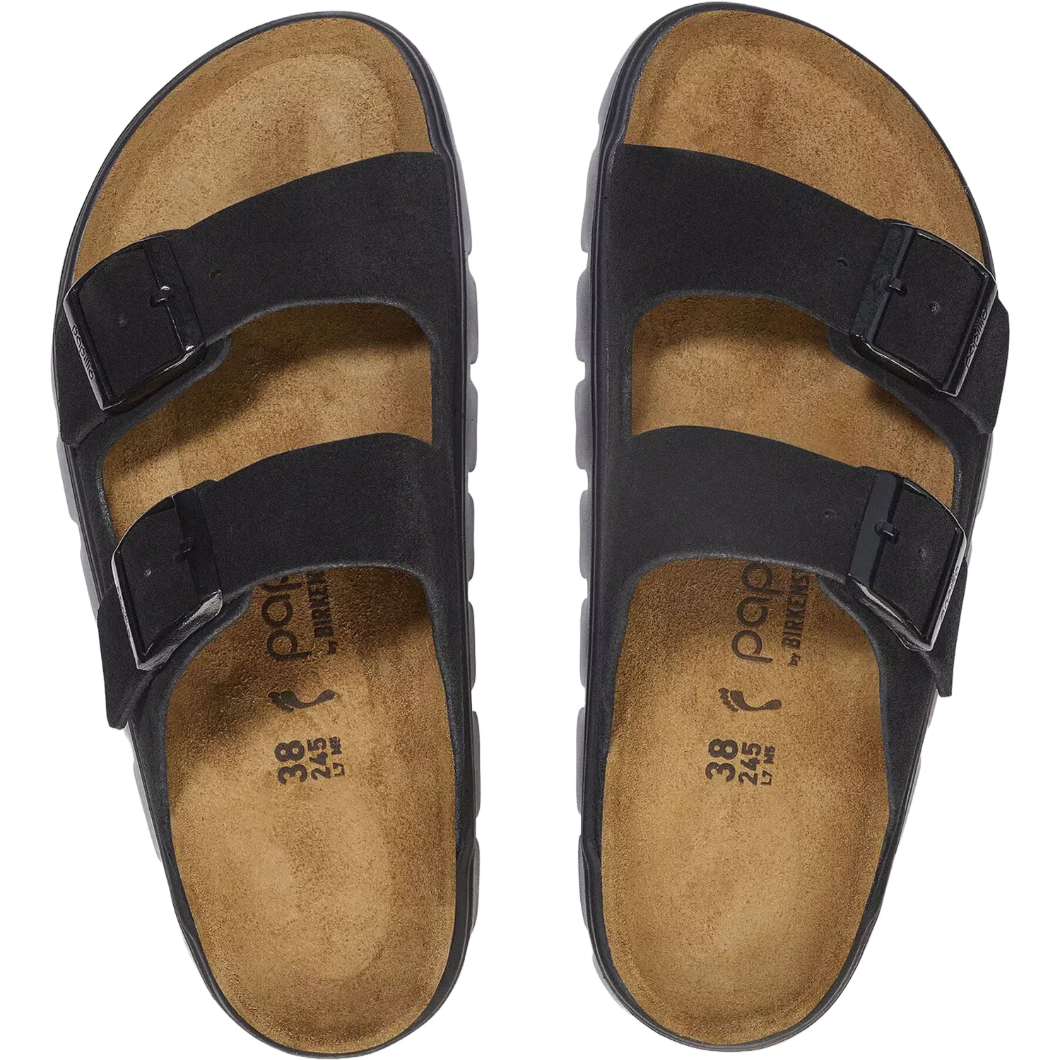 Birkenstock Arizona Chunky Women's Sandals Black Suede - Image 2