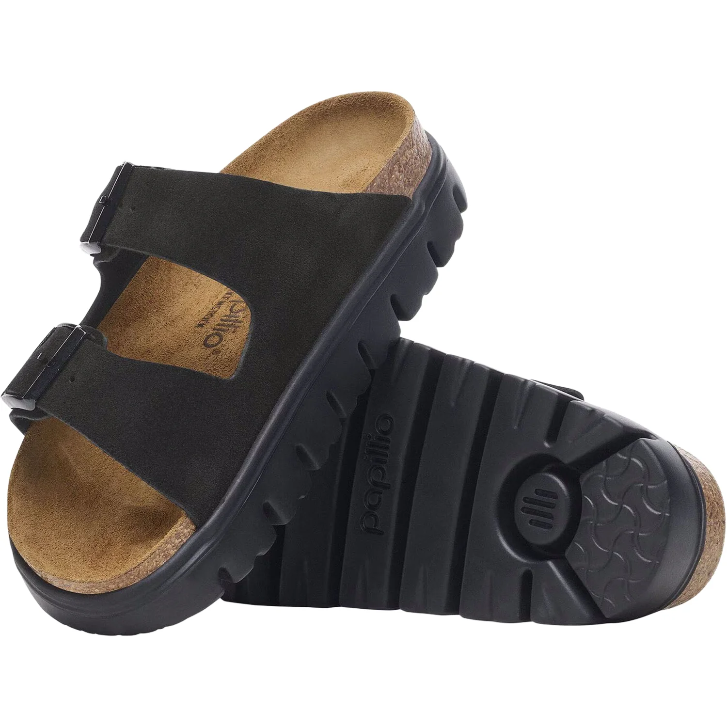 Birkenstock Arizona Chunky Women's Sandals Black Suede - Image 3