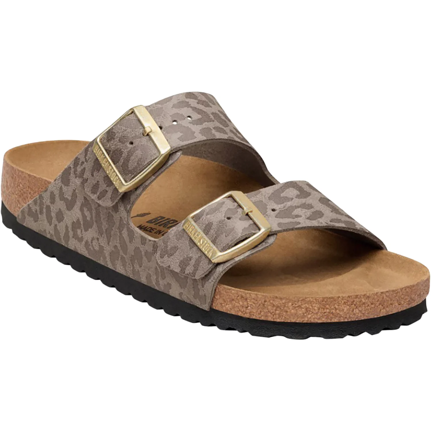 Birkenstock Arizona Birko-Flor Women's Sandals Leo Gray/Taupe - Image 4