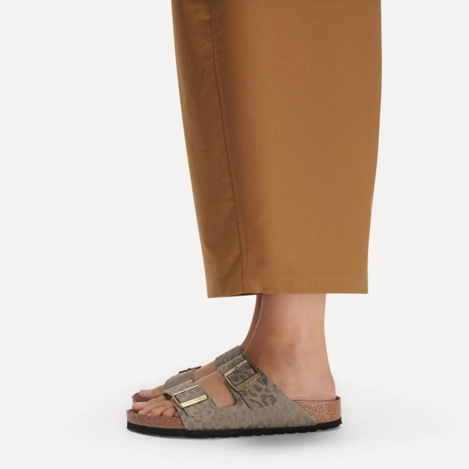 Birkenstock Arizona Birko-Flor Women's Sandals Leo Gray/Taupe - Image 5