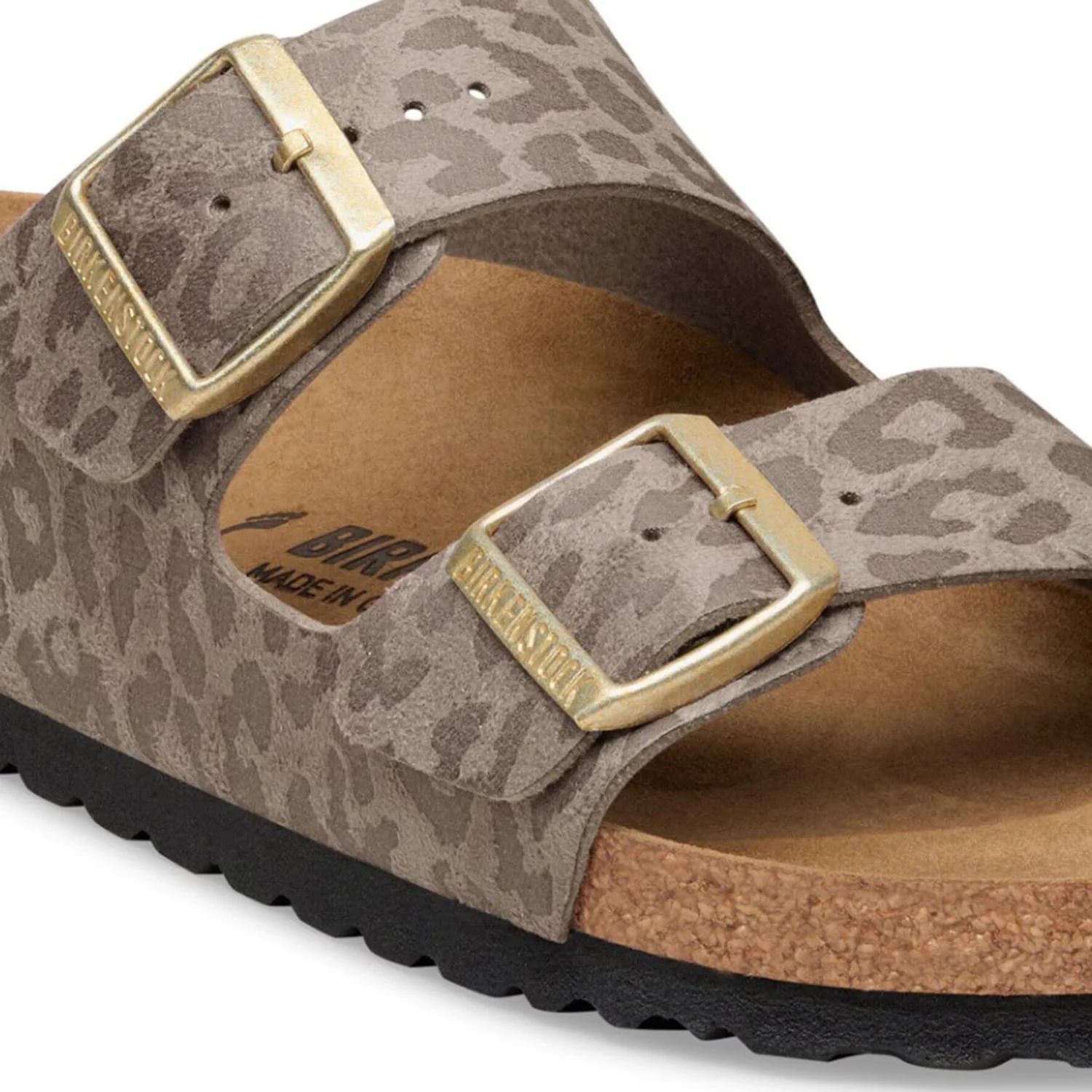 Birkenstock Arizona Birko-Flor Women's Sandals Leo Gray/Taupe - Image 6