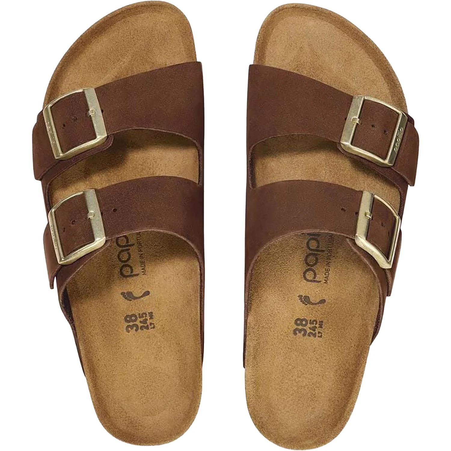 Birkenstock Arizona Platform Women's Sandals Dark Tea Nubuck - Image 2