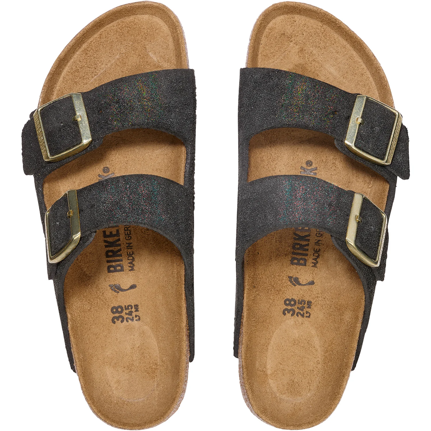 Birkenstock Arizona Women's Shimmering Black Suede - Image 2