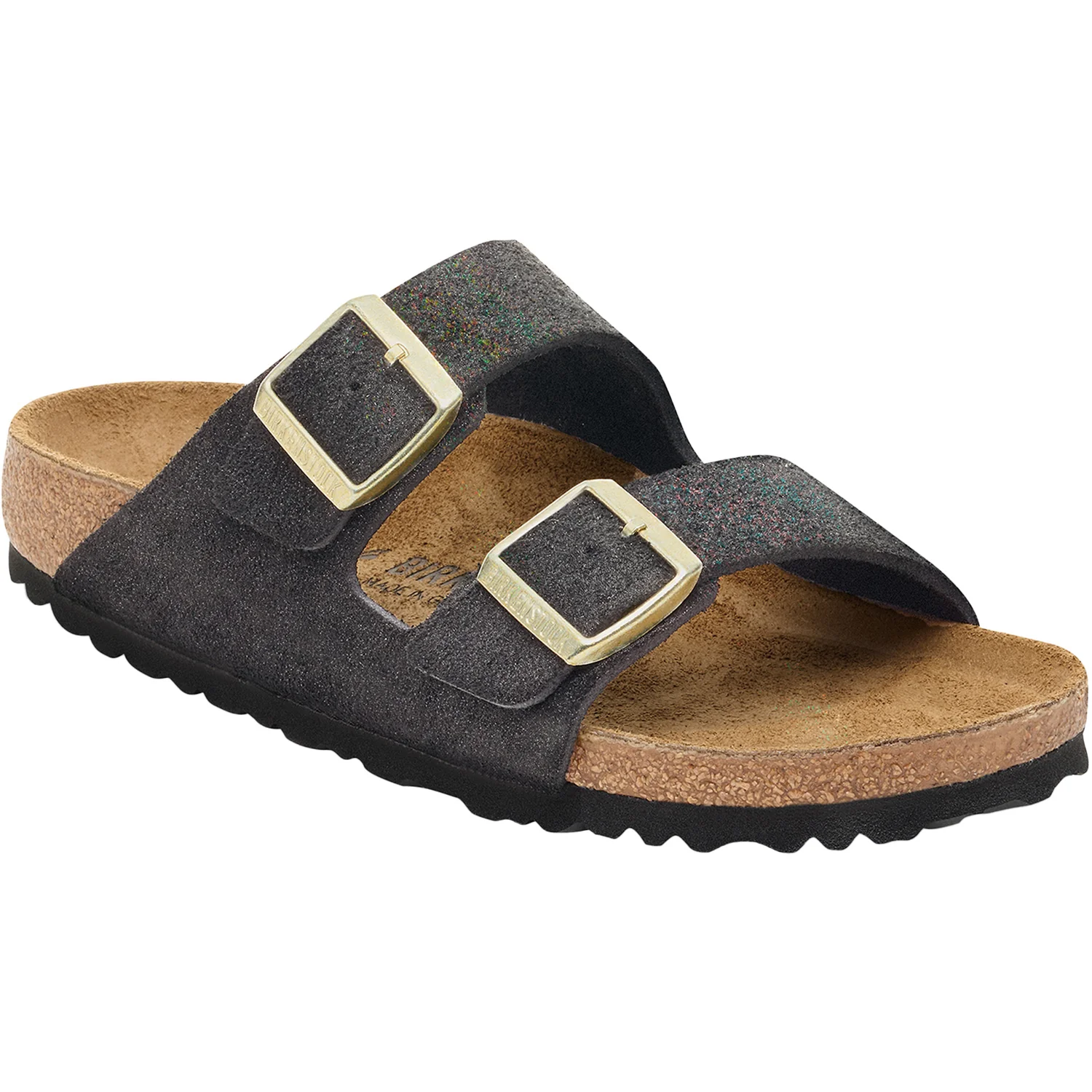 Birkenstock Arizona Women's Shimmering Black Suede - Image 4