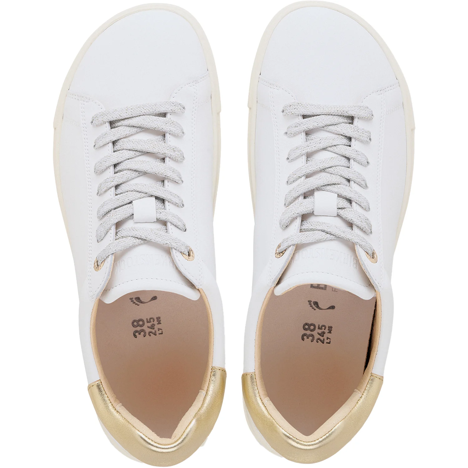 Birkenstock Bend Women's Sporty Lace Up Shoes White Leather - Image 2