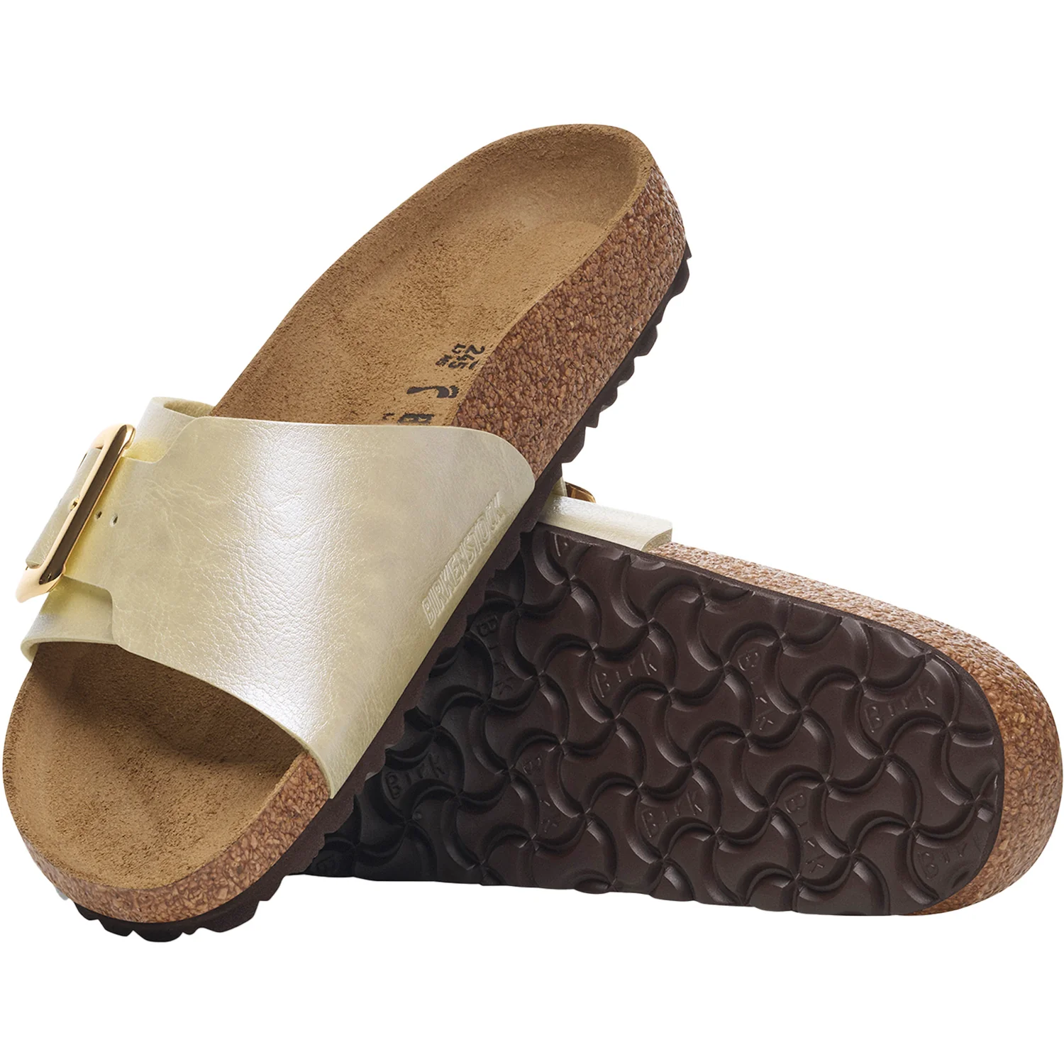Birkenstock Catalina Luxe Buckle Birko-Flor Women's Sandals Graceful Pearl White - Image 3