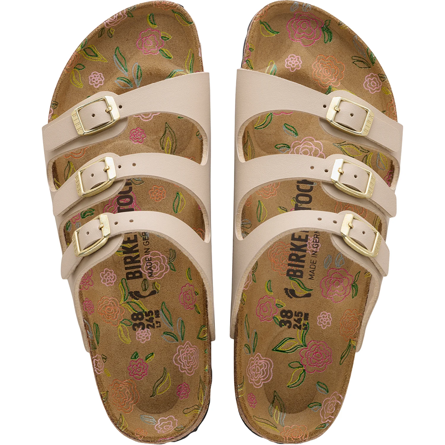 Birkenstock Florida Flowers Women's Sandals Sandcastle Birko-Flor - Image 2