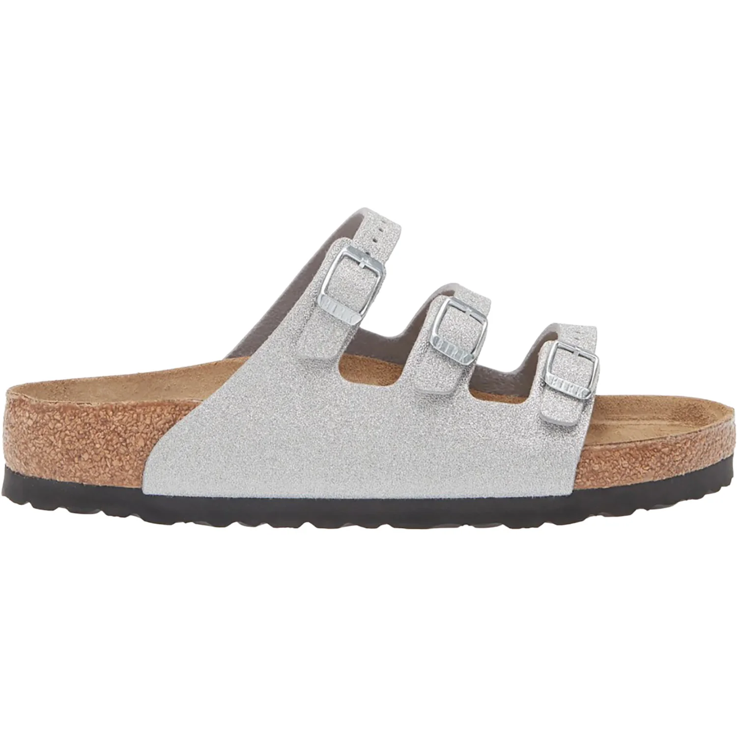 Birkenstock Florida Women's Sandals Shiny Glitter Silver