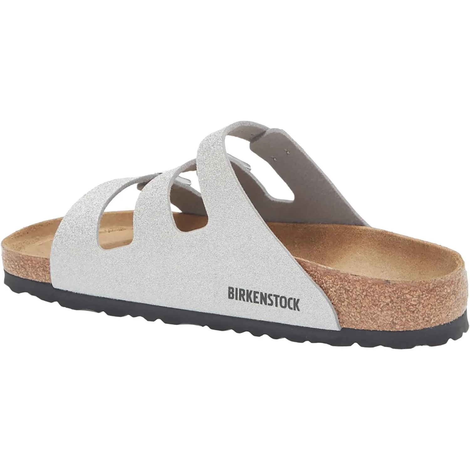 Birkenstock Florida Women's Sandals Shiny Glitter Silver - Image 3