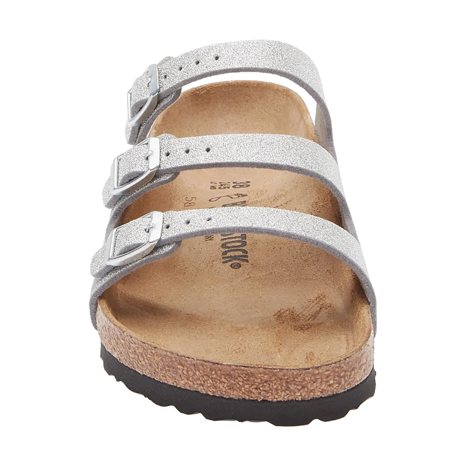 Birkenstock Florida Women's Sandals Shiny Glitter Silver - Image 6