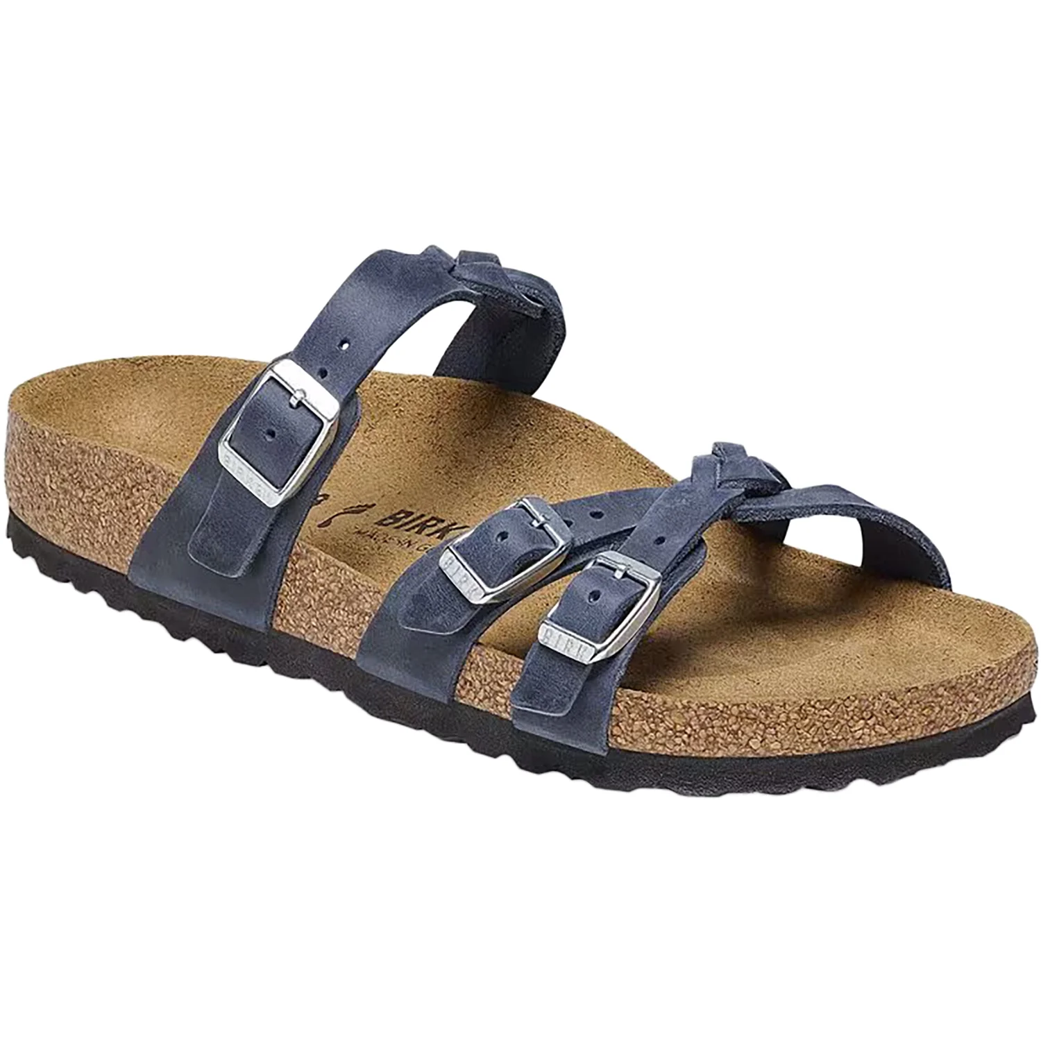 Birkenstock Franca Braid Women's Sandals Navy Oiled Leather - Image 4