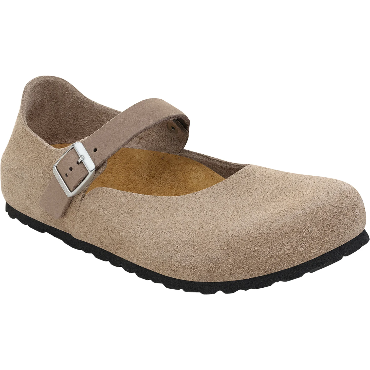 Birkenstock Mantova Women's Mary Jane Traditional Taupe Suede - Image 4