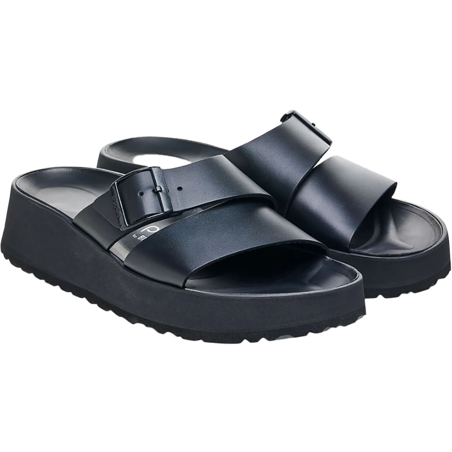 Birkenstock Papillio Almina Women's Wedge Heel Sandals Black Leather - Image 3