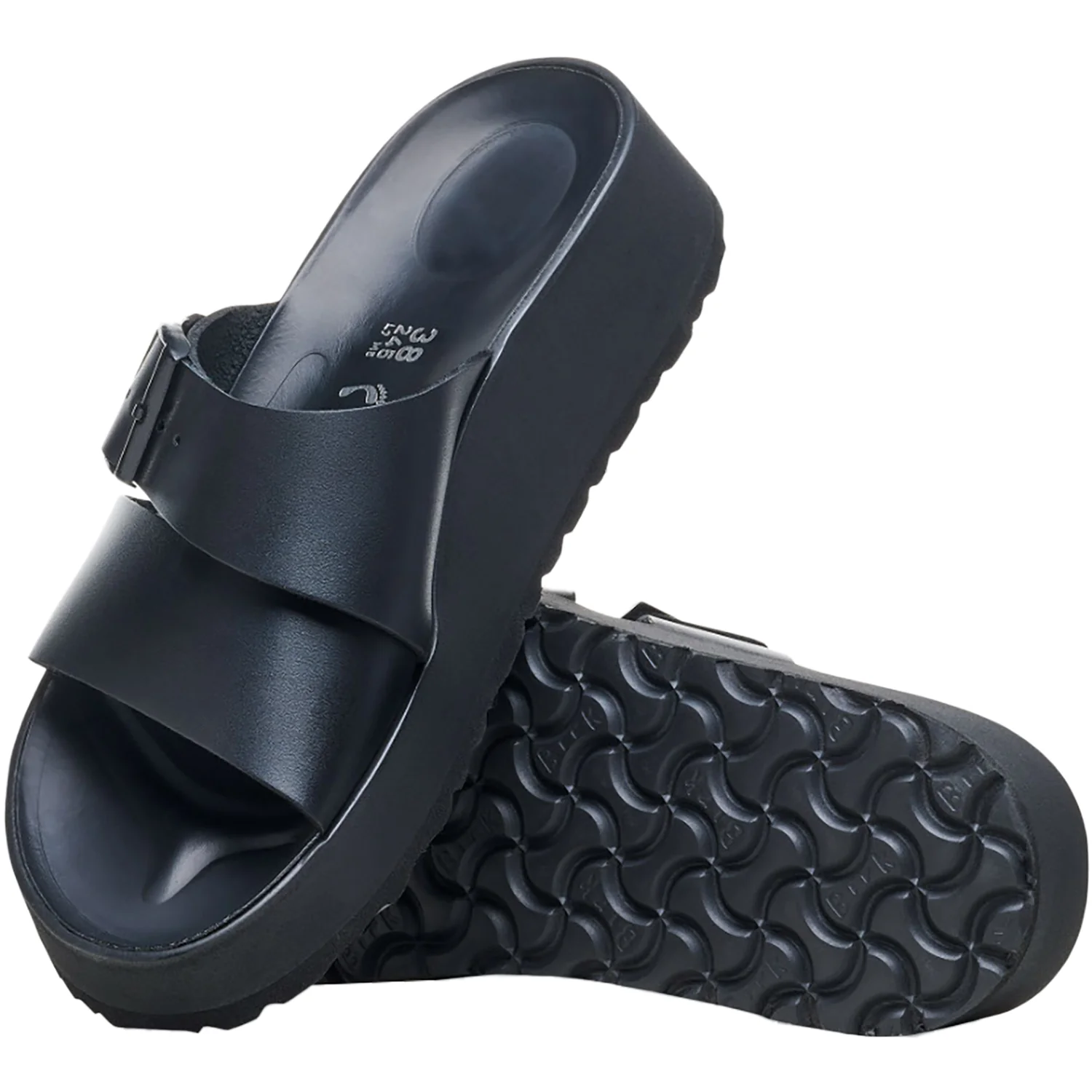 Birkenstock Papillio Almina Women's Wedge Heel Sandals Black Leather - Image 4