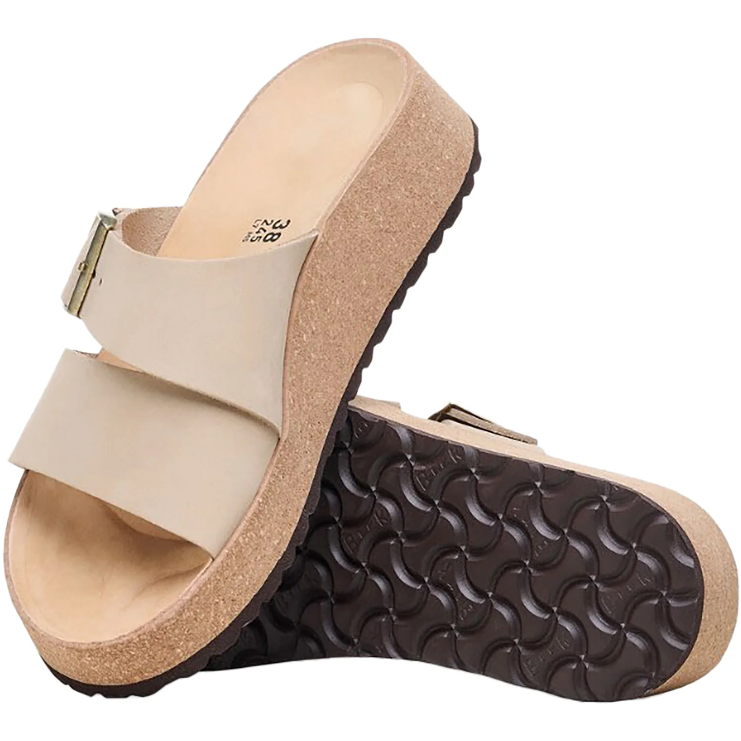 Birkenstock Papillio Almina Women's Wedge Heel Sandals Sandcastle - Image 3