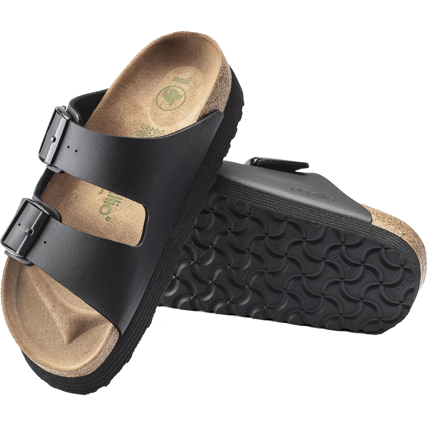 Birkenstock Papillio Arizona Platform Vegan Women's Sandals Black Birko-Flor - Image 3