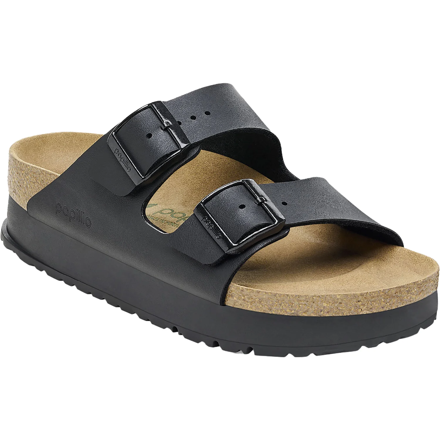 Birkenstock Arizona Flex Platform Women's Sandals Black Birko-Flor - Image 3