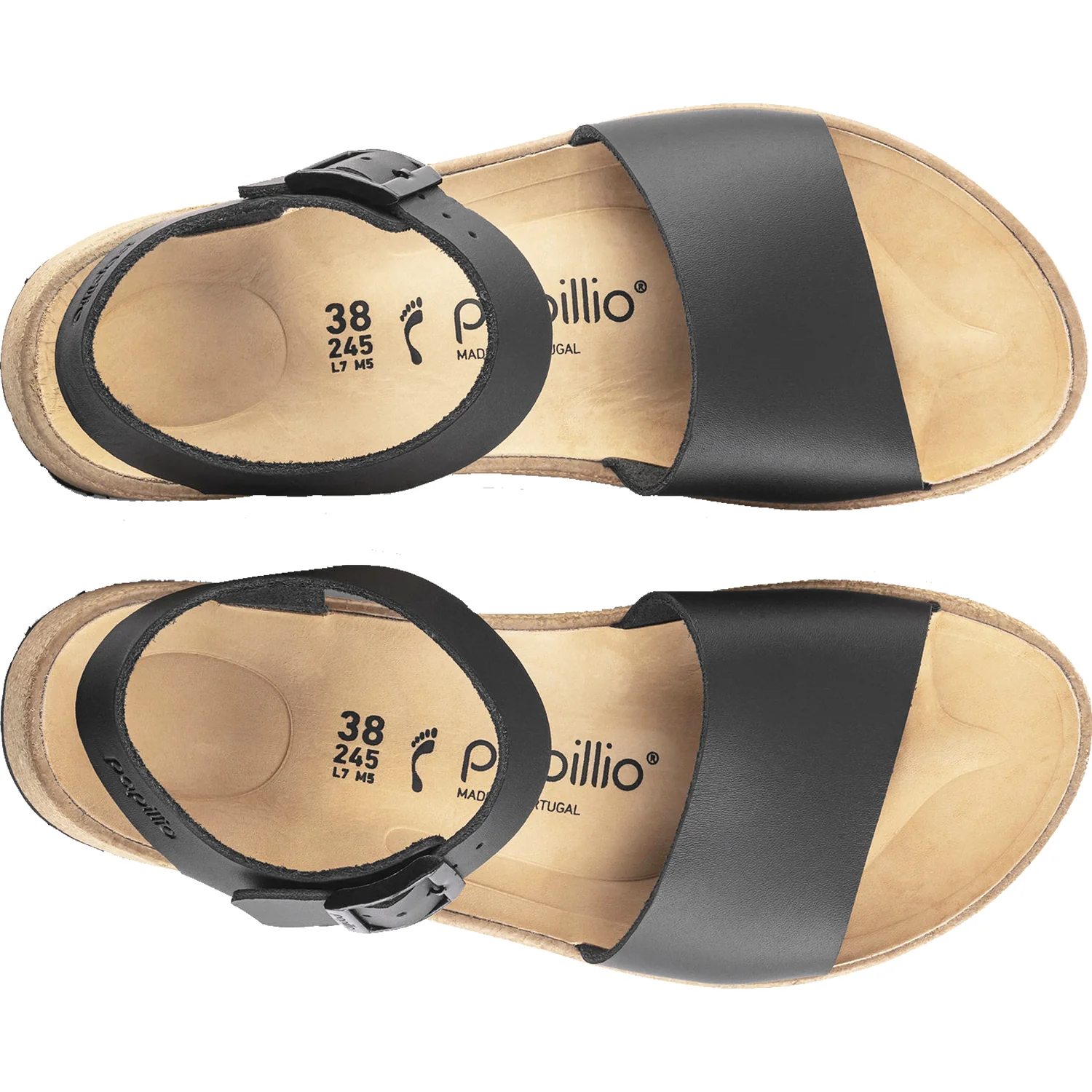Birkenstock Papillio Glenda Women's Wedge Heel Sandals Black Leather - Image 2