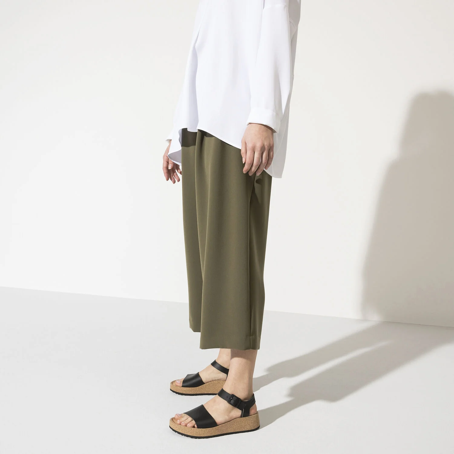 Birkenstock Papillio Glenda Women's Wedge Heel Sandals Black Leather - Image 4