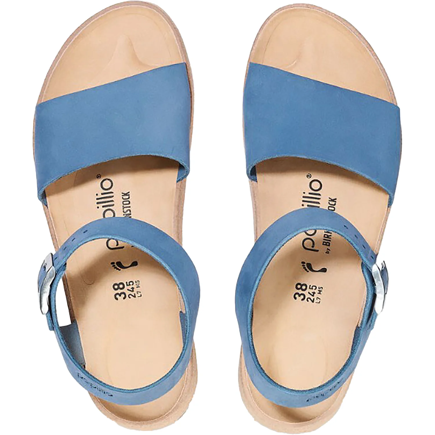Birkenstock Papillio Glenda Women's Wedge Heel Sandals Elemental Blue - Image 2