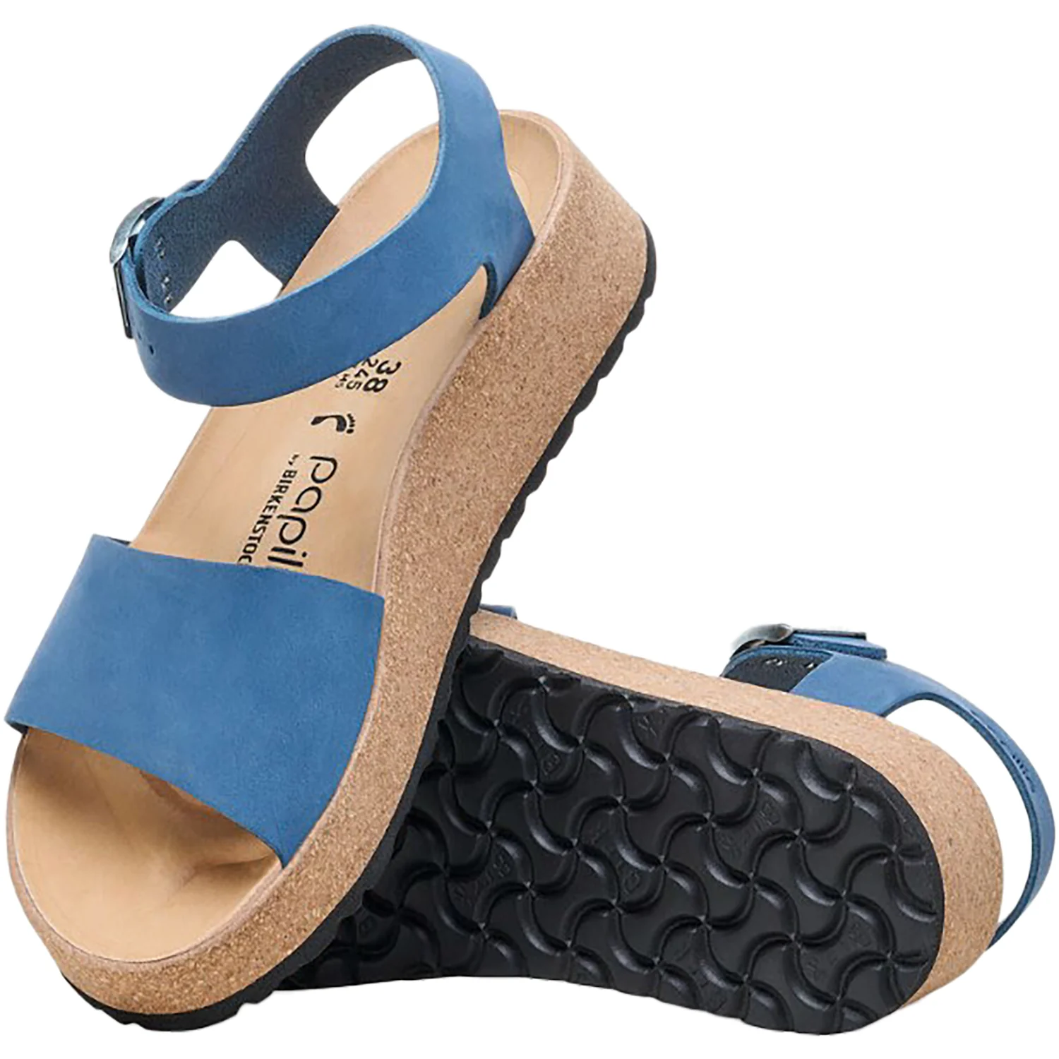 Birkenstock Papillio Glenda Women's Wedge Heel Sandals Elemental Blue - Image 4