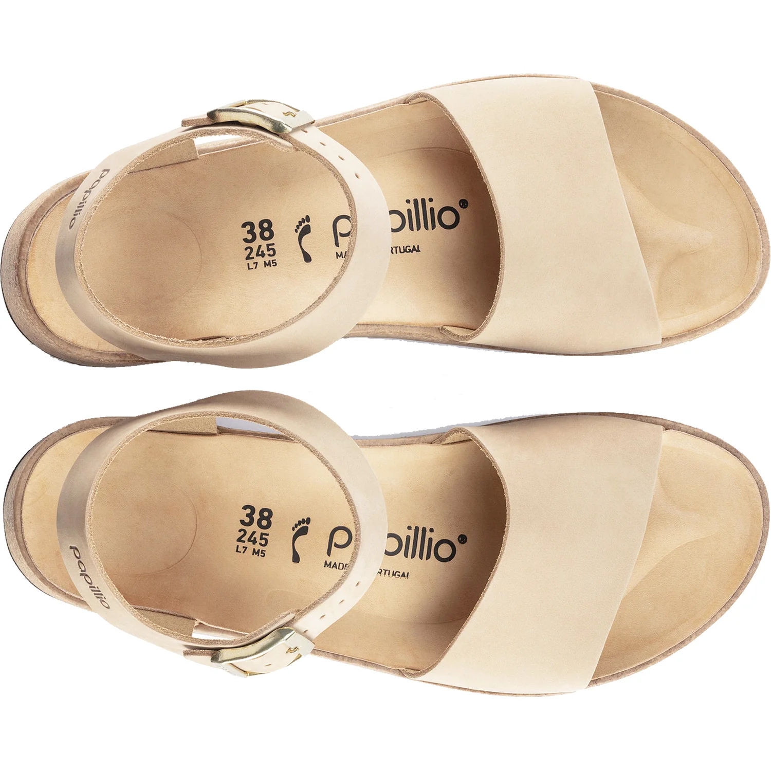 Birkenstock Papillio Glenda Women's Wedge Sandals Sandcastle Nubuck - Image 2