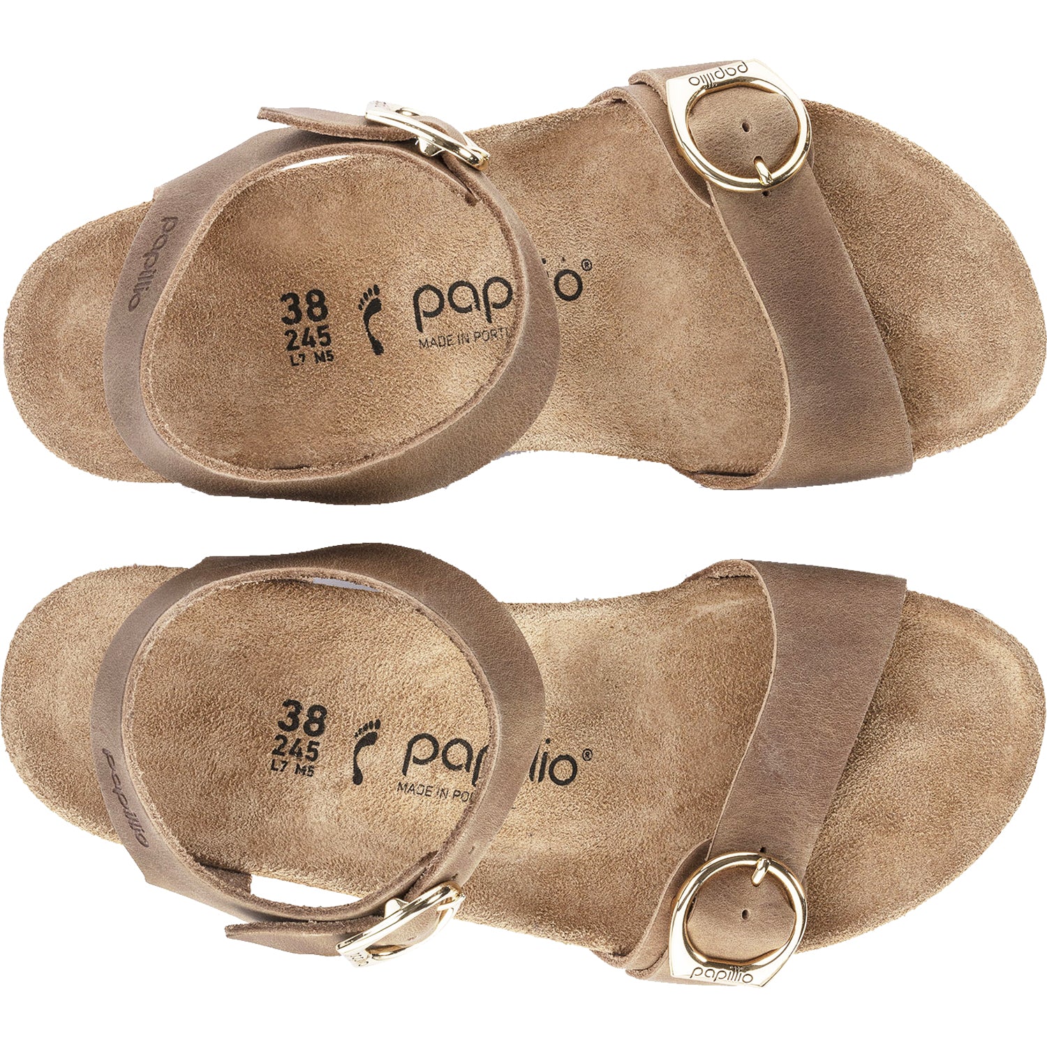 Birkenstock Papillio Soley Women's Wedge Sandals Cognac Nubuck - Image 2