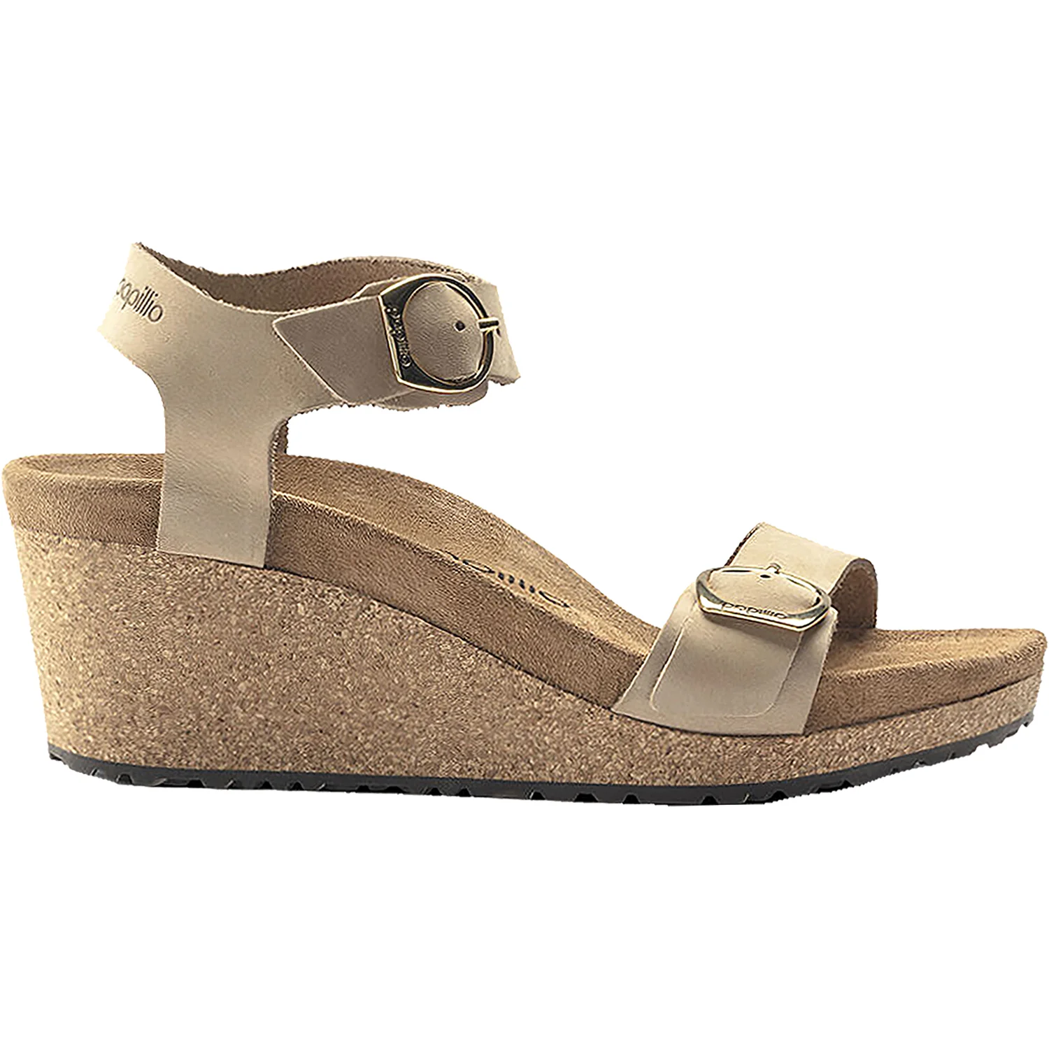 Birkenstock Papillio Soley Women's Wedge Sandals Sandcastle Nubuck