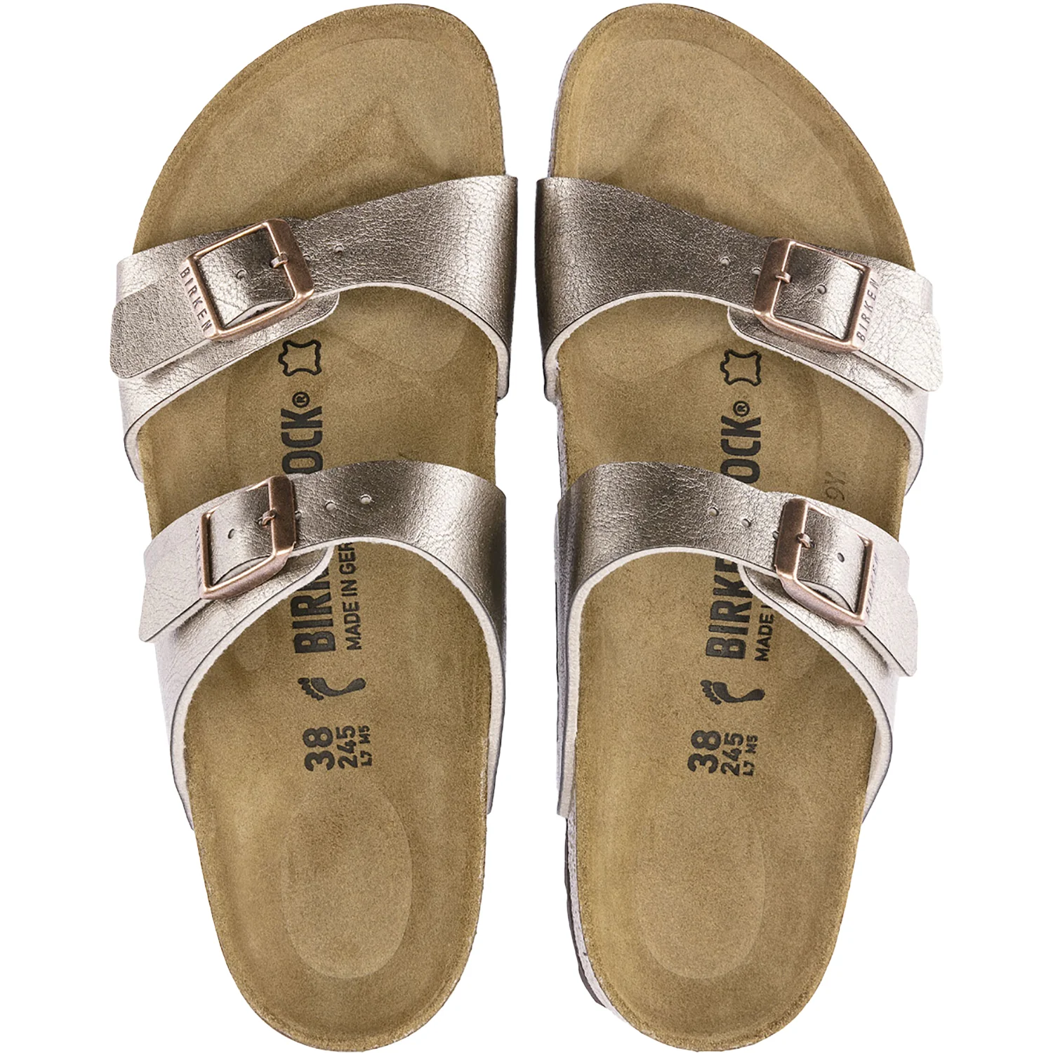 Birkenstock Sydney Women's Sandals Graceful Taupe Birko-Flor - Image 2