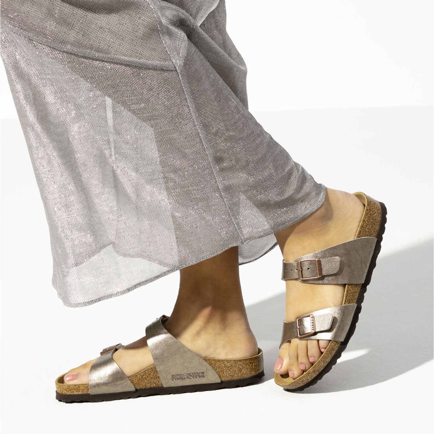 Birkenstock Sydney Women's Sandals Graceful Taupe Birko-Flor - Image 5