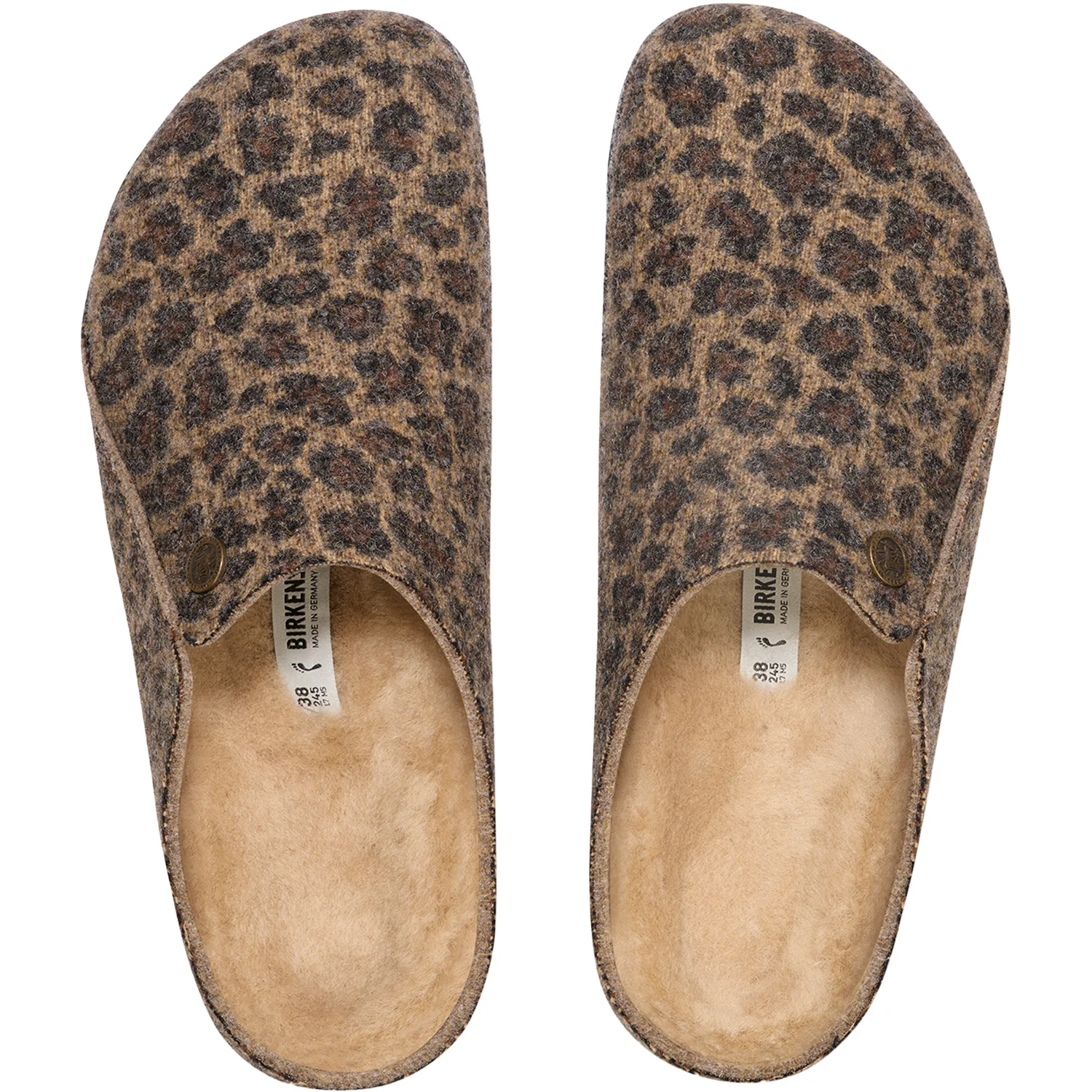 Birkenstock Zermatt Shearling Women's Open Back Slippers Leo Toffee - Image 2