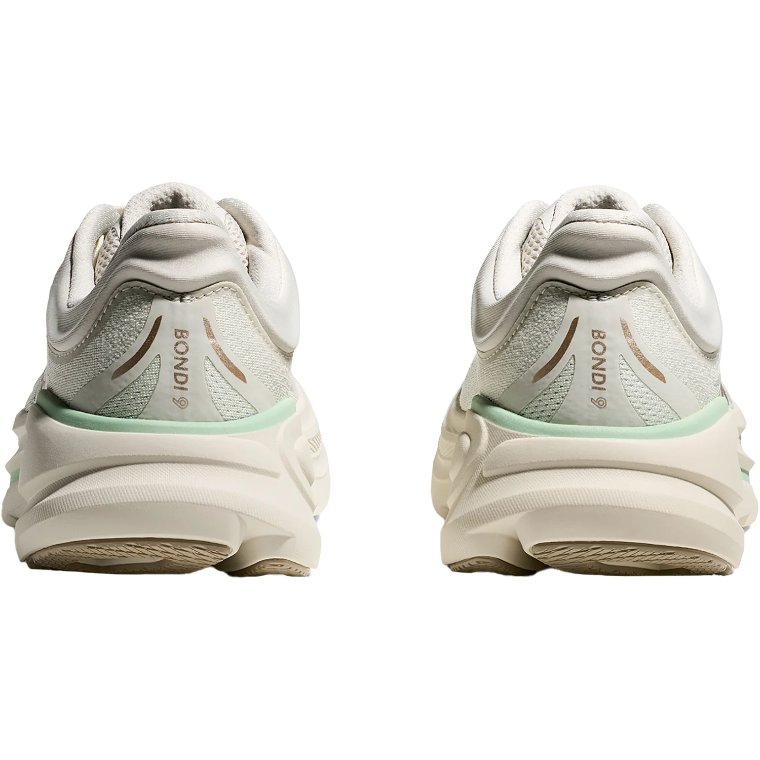 Hoka Bondi 9 (Neutral Support) Women's Athletic Shoes Truffle Salt/Sea Glass - Image 6