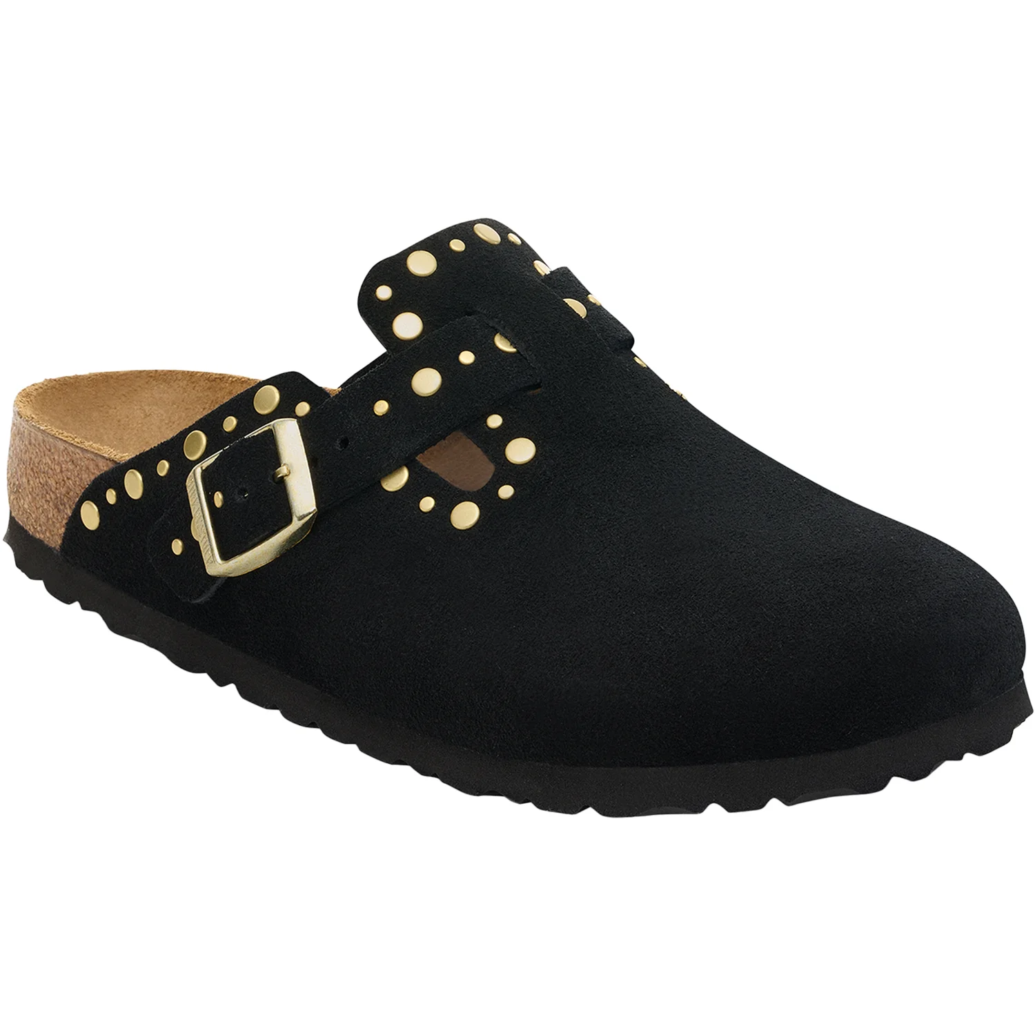 Birkenstock Boston Rivets Women's Clogs Black Suede - Image 4