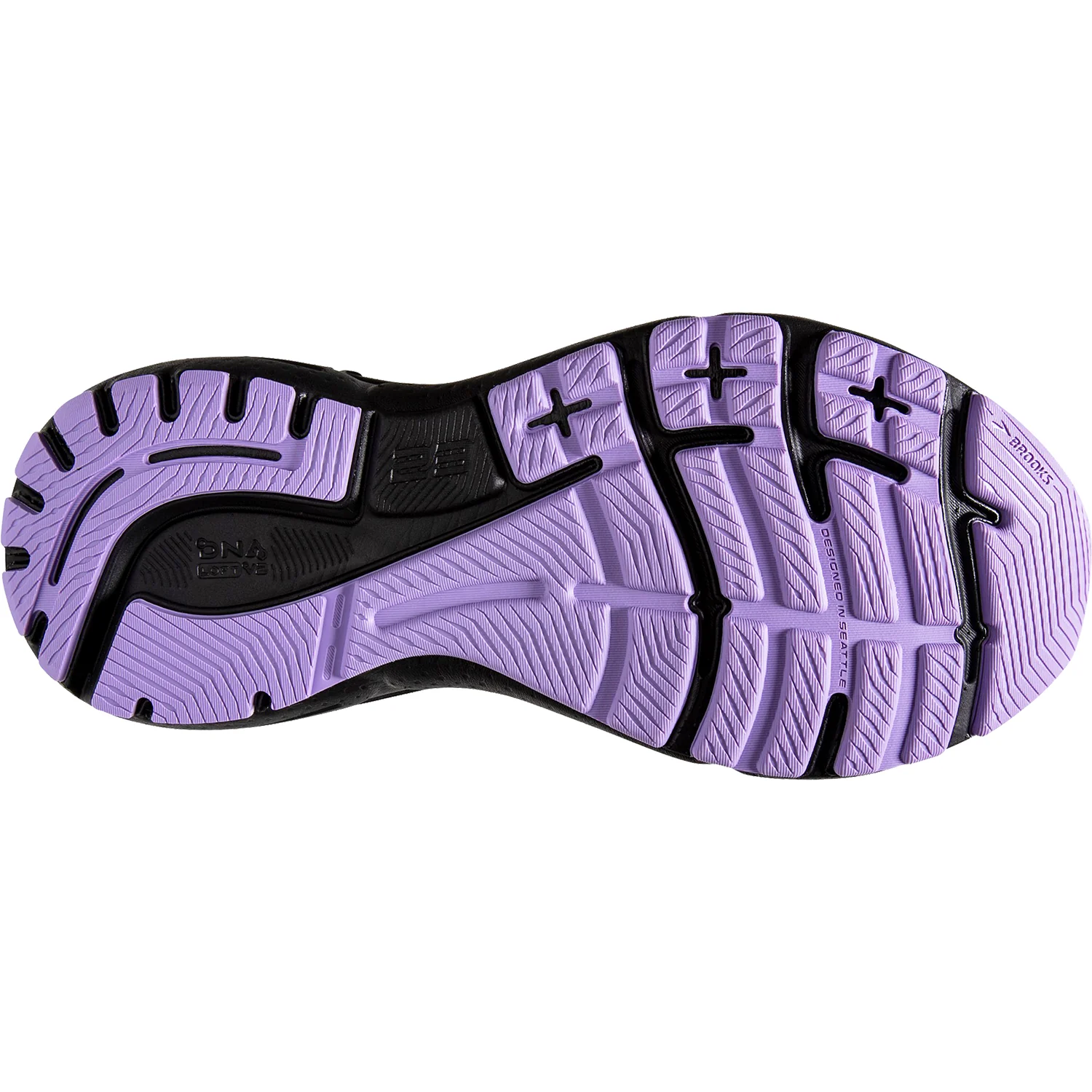 Brooks Adrenaline GTS 23 Stability Mesh (Stability Support) Women's Running Shoes Grey/Black/Purple - Image 4