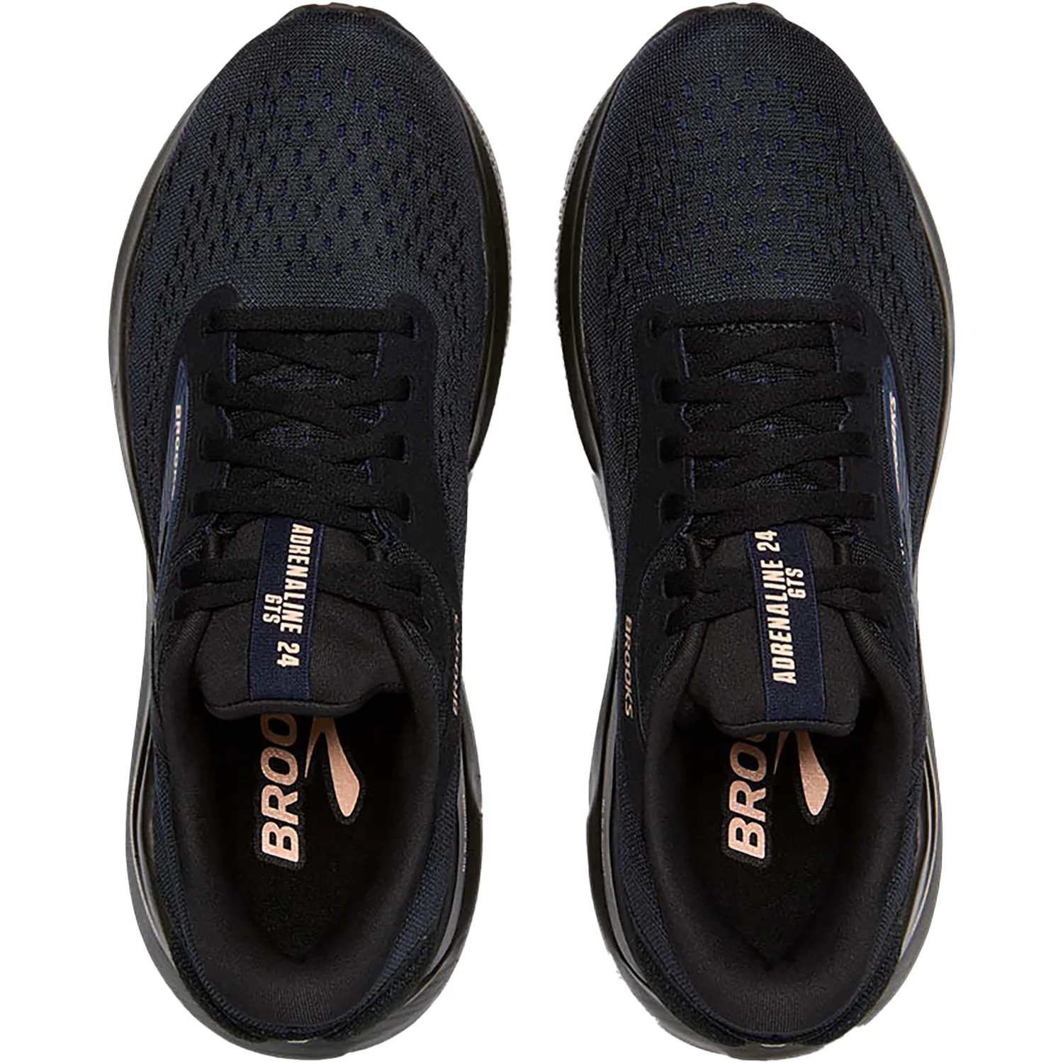Brooks Adrenaline GTS 24 Stability (Stability Support) Women's Running Shoes Black/Peacoat/Peach Mesh - Image 2