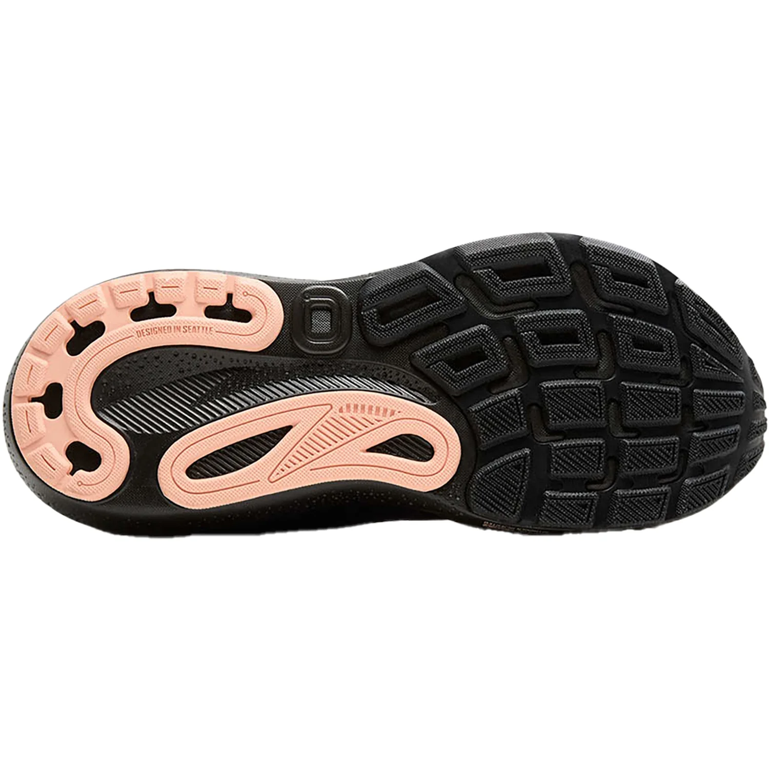 Brooks Adrenaline GTS 24 Stability (Stability Support) Women's Running Shoes Black/Peacoat/Peach Mesh - Image 4