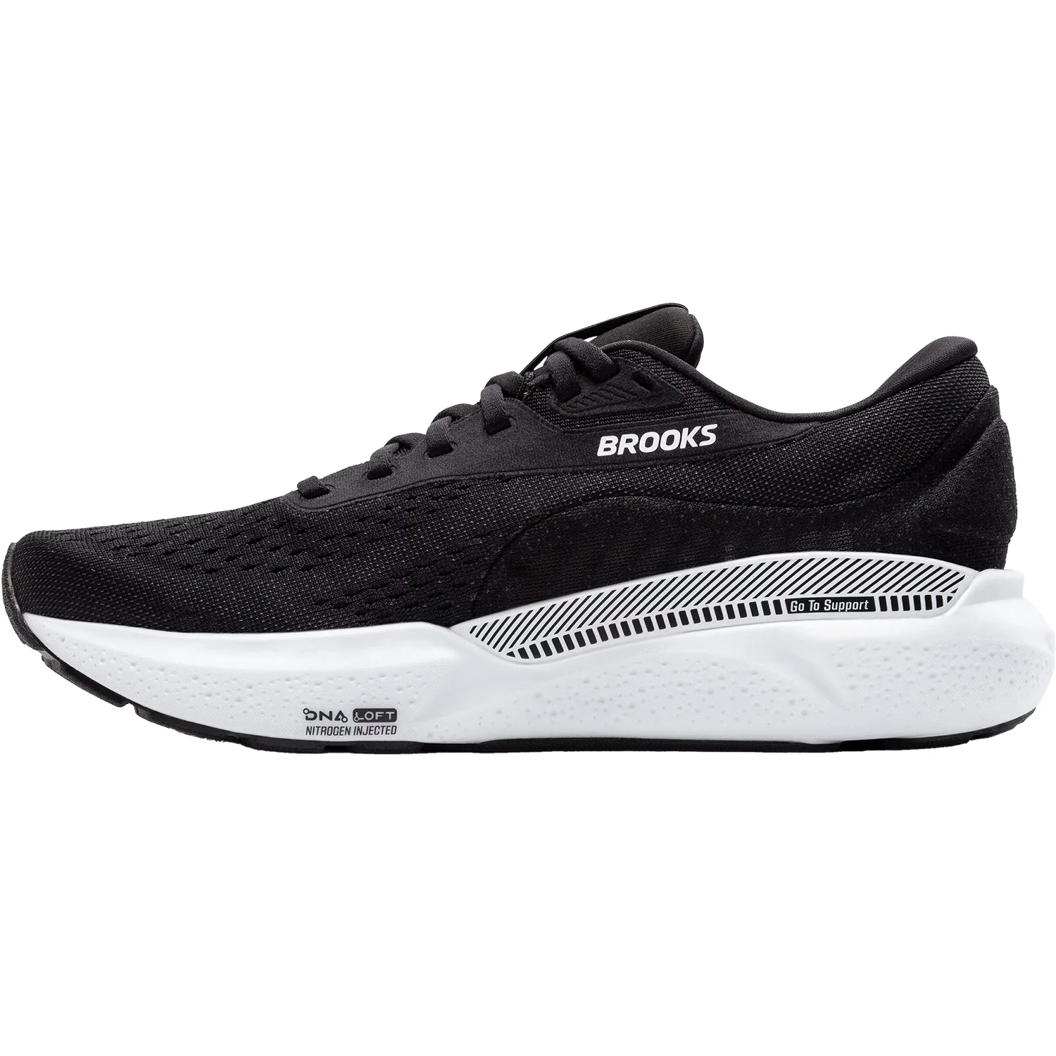 Brooks Adrenaline GTS 24 Stability Mesh (Stability Support) Women's Running Shoes Black/White - Image 3