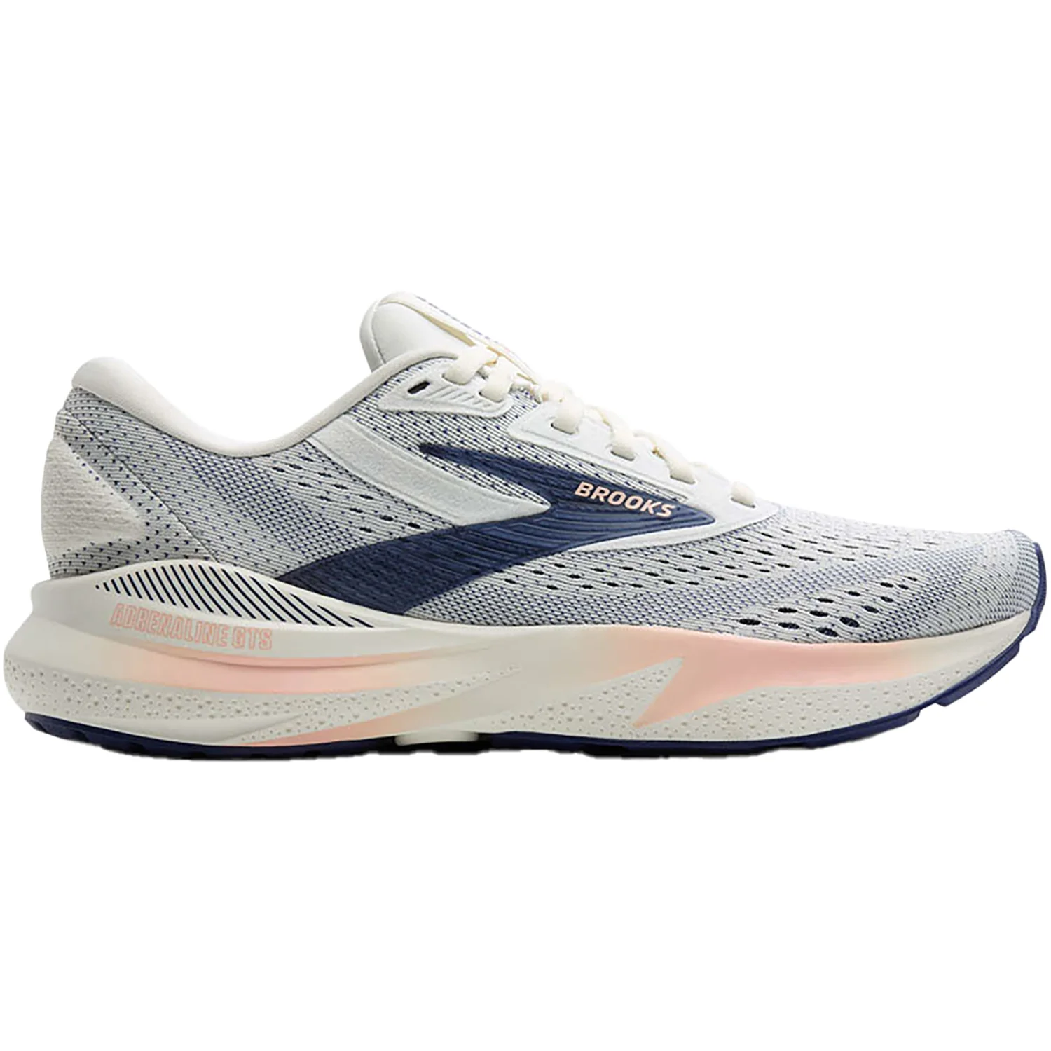 Brooks Adrenaline GTS 24 Stability (Stability Support) Women's Running Shoes Grey/Blue Ribbon/Peach Mesh