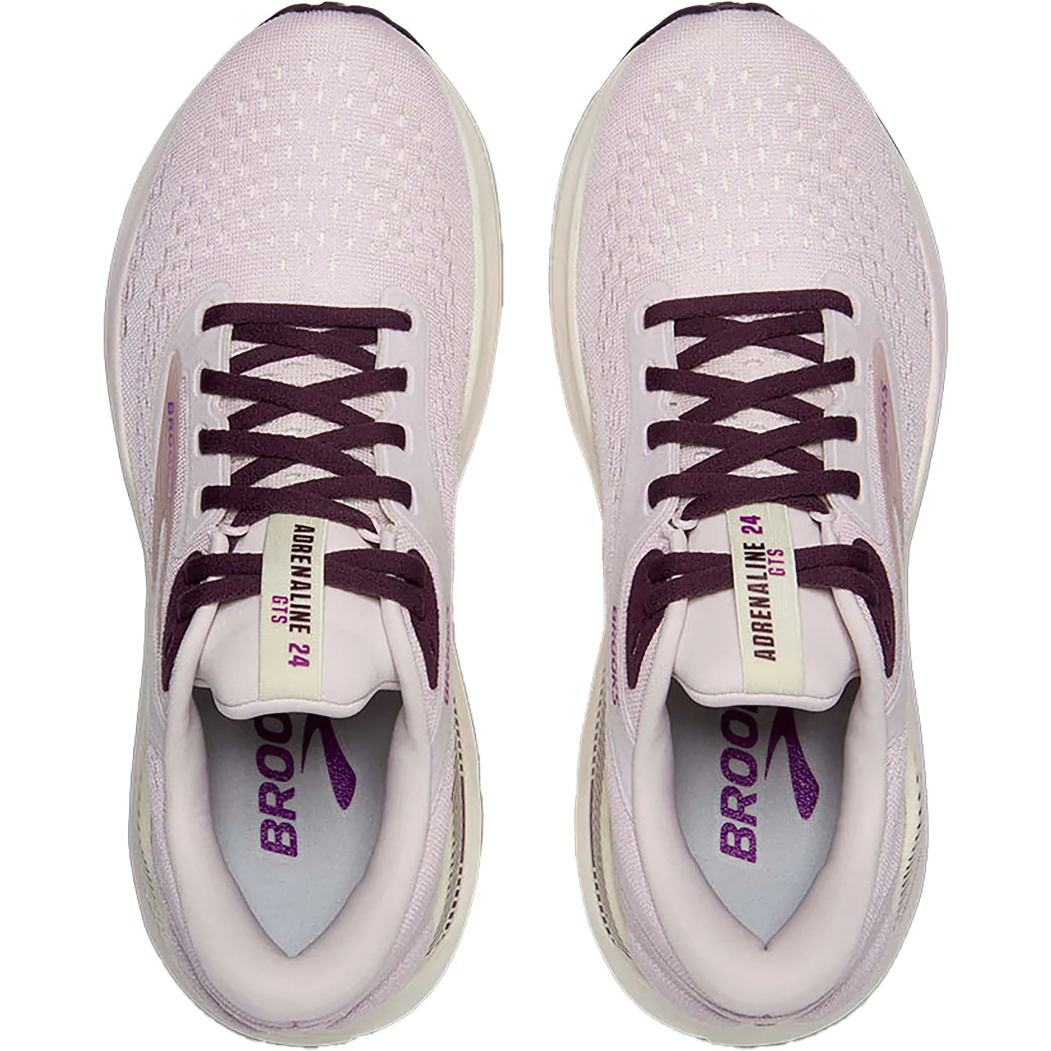 Brooks Adrenaline GTS Stability 24 (Stability Support) Women's Athletic Shoes Orchid/Coconut/Purple Mesh - Image 2