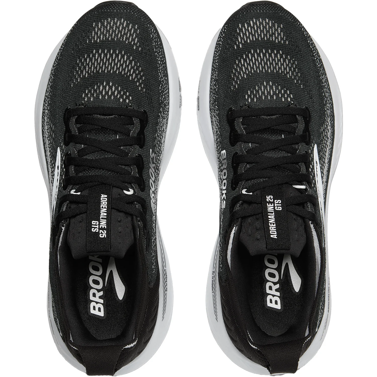 Brooks Adrenaline GTS 25 (Stability Support) Women's Athletic Shoes Stability Shoes Black/Grey/White - Image 2