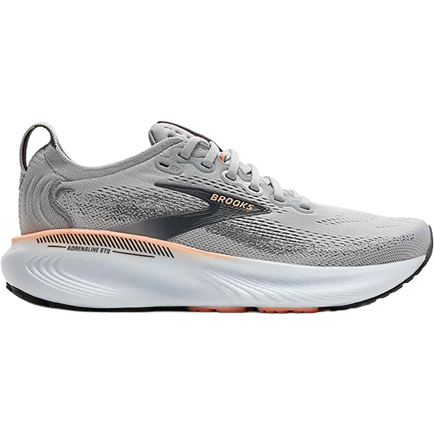 Brooks Adrenaline GTS 25 (Stability Support) Women's Athletic Shoes Grey/Blackened Pearl/Coral