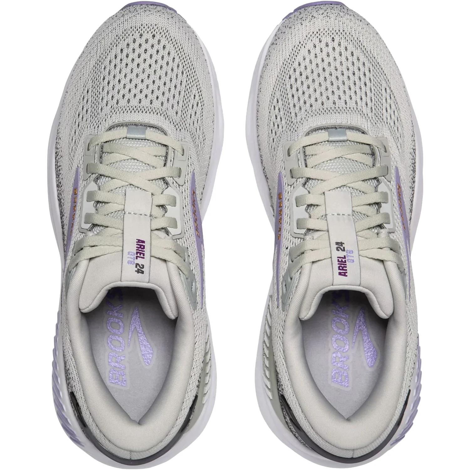 Brooks Ariel GTS 24 (Stability Support) Women's Athletic Shoes Mercury/Ebony/Sweet Lavender Mesh - Image 2