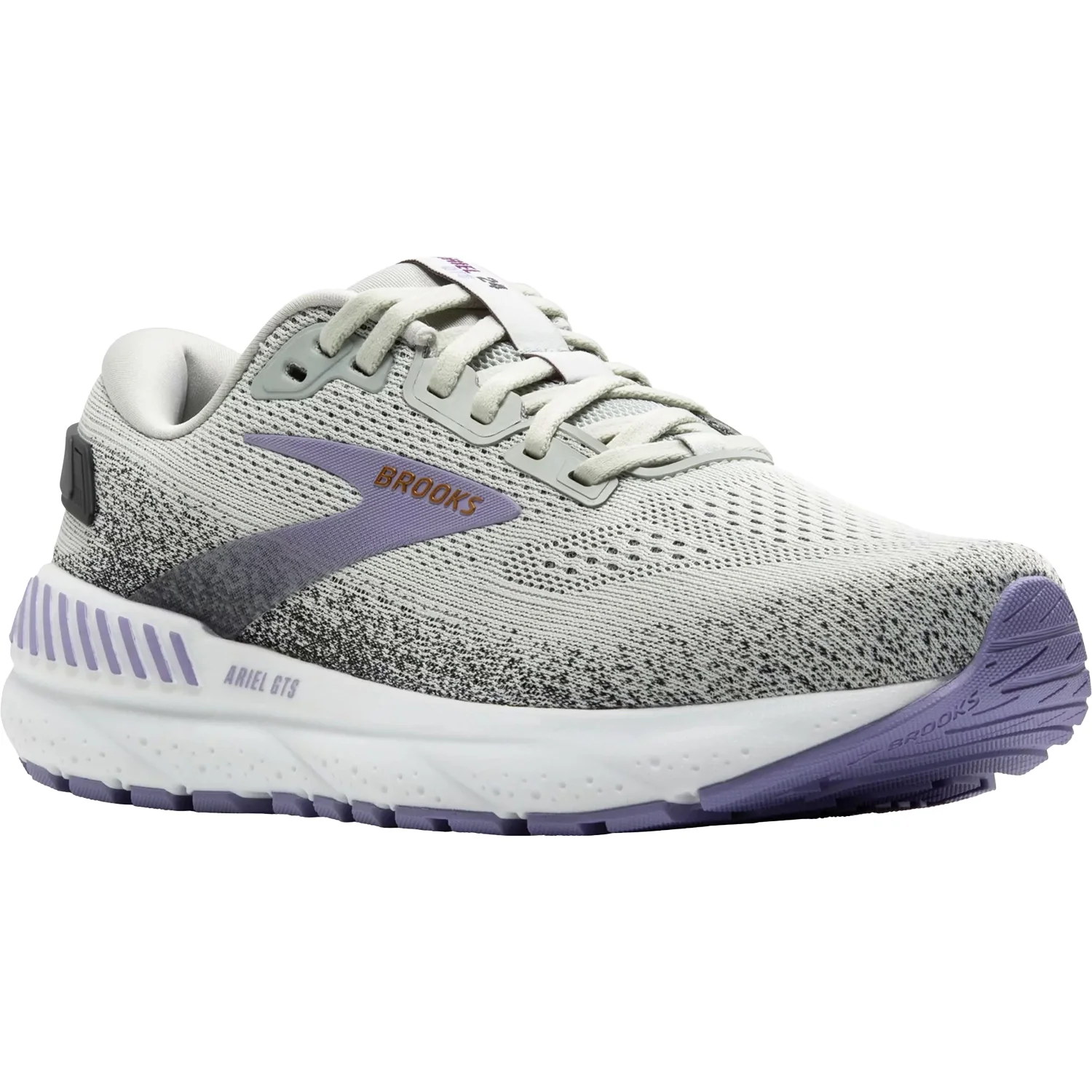 Brooks Ariel GTS 24 (Stability Support) Women's Athletic Shoes Mercury/Ebony/Sweet Lavender Mesh - Image 3