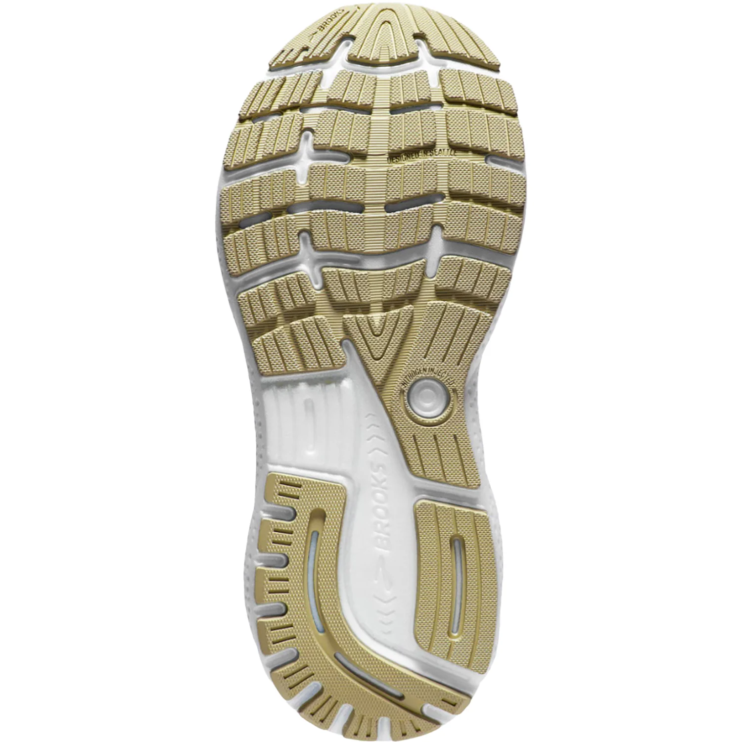 Brooks Ghost 16 (Neutral Support) Women's Athletic Shoes White/Grey/Estate Blue Mesh - Image 4