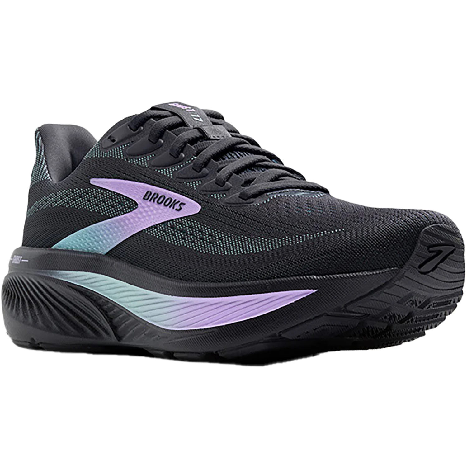 Brooks Ghost 17 (Neutral Support) Women's Running Shoes Grey/Clear Water/Purple Mesh - Image 5