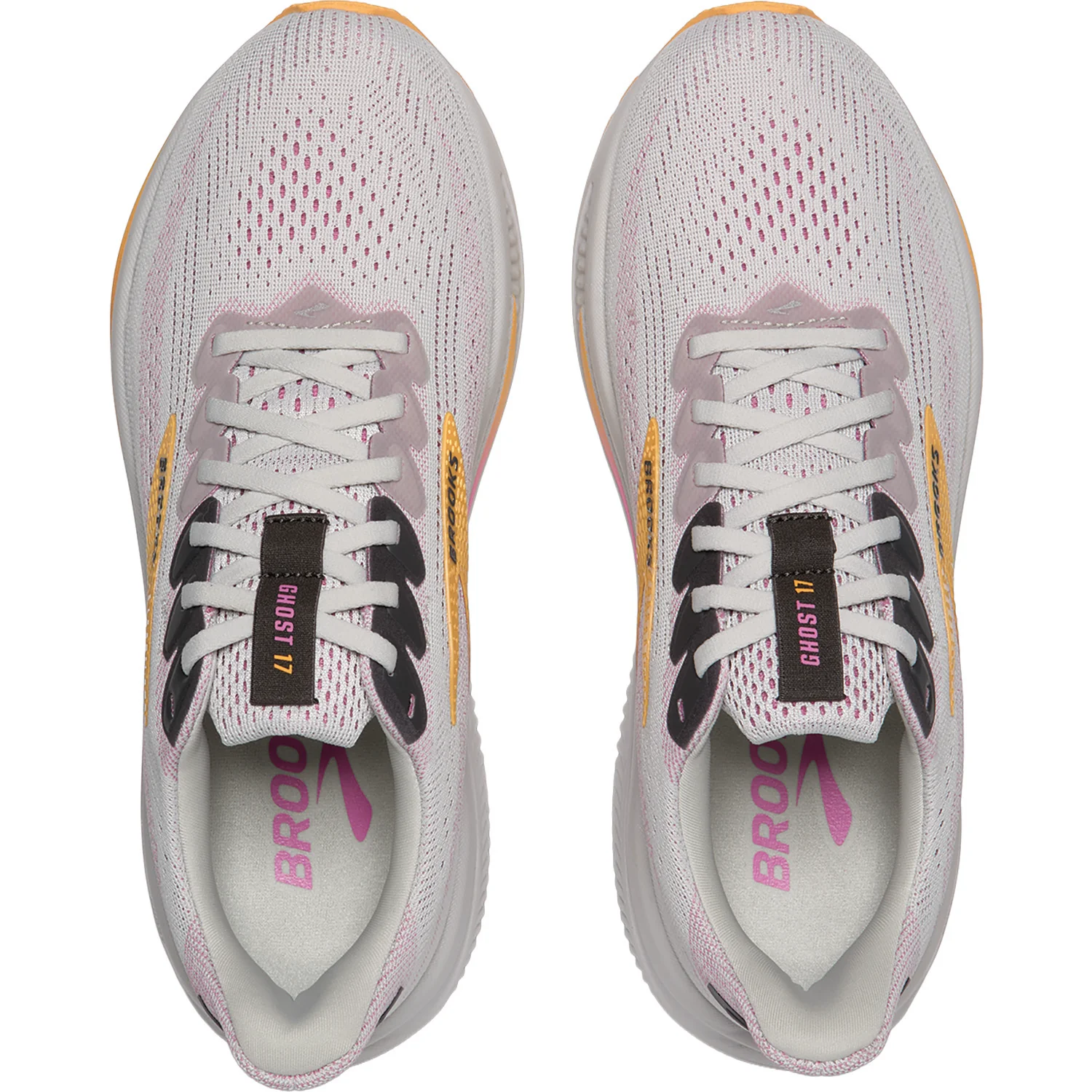 Brooks Ghost 17 (Neutral Support) Women's Athletic Shoes Oyster/Apricot/Pink - Image 2