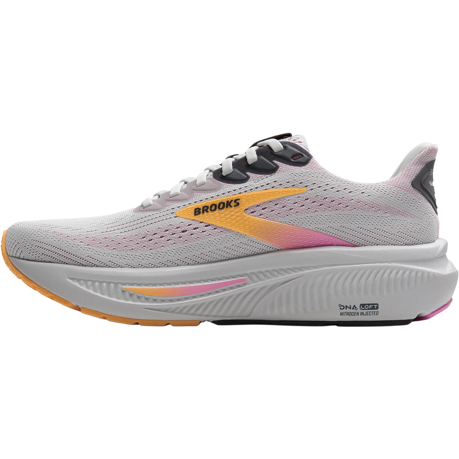 Brooks Ghost 17 (Neutral Support) Women's Athletic Shoes Oyster/Apricot/Pink - Image 3